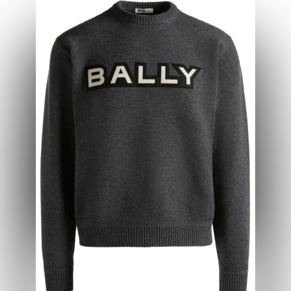 Bally Other - Bally 100% wool logo-patch jumper sweater NWT